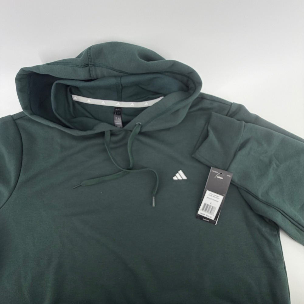 Adidas Mens Go-To Hoodie Green Night Pullover Sweatshirt ADVR0929 Size L NWT